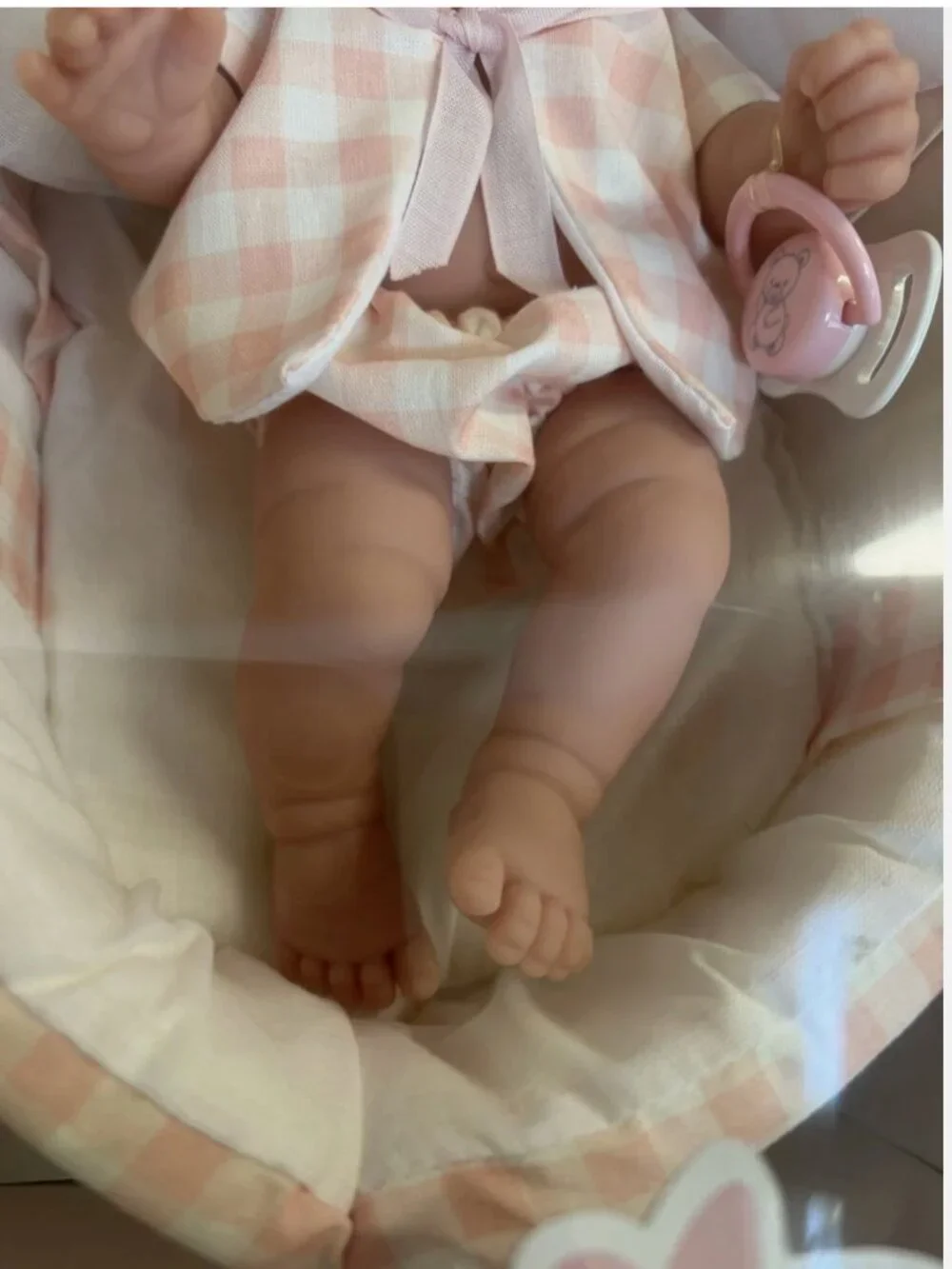 Arias Elegance Baby Doll In Carrier Made In Spain Full Vinyl Body Pacifier -New!